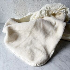 Vintage LL Bean Mattress Pad Topper Twin Size Polyester Sherpa Wool Feel